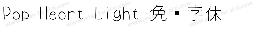 Pop Heort Light字体转换